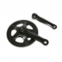 PEDALIER VTT P2R 5-6 ACIER NOIR 140mm PLATEAU 40D. AVEC PROTEGE CHAINE