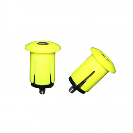 BOUCHON DE CINTRE P2R AVEC EXPANDEUR JAUNE FLUO (PAIRE) DIAM. INTER 18.2mm ET EXTER 25.2mm