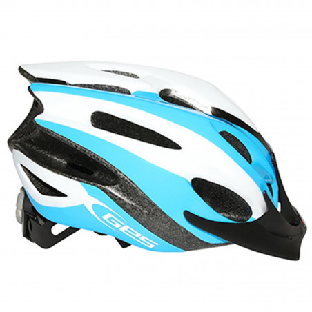 CASQUE VELO ENFANT JUNIOR GES APACHE BLEU-NOIR-BLANC TAILLE 47-53 AVEC VISIERE ET SYSTEM QUICK LOCK (VENDU EN BOITE)