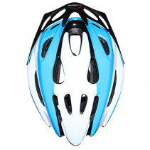 CASQUE VELO ENFANT JUNIOR GES APACHE BLEU-NOIR-BLANC TAILLE 47-53 AVEC VISIERE ET SYSTEM QUICK LOCK (VENDU EN BOITE)