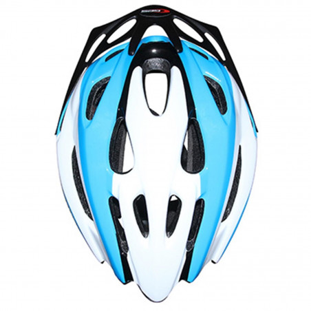 CASQUE VELO ENFANT JUNIOR GES APACHE BLEU-NOIR-BLANC TAILLE 47-53 AVEC VISIERE ET SYSTEM QUICK LOCK (VENDU EN BOITE)