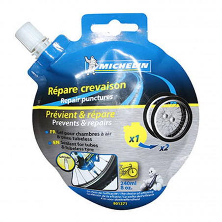 PREVENTIF ANTI-CREVAISON MICHELIN POUR PNEU TUBELESS ET TUBETYPE 240 ml (DOSETTE POUR 2 PNEUS) COMPATIBLE TROTTINETTE