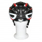 CASQUE VELO ADULTE GES VTT ROCKET ROUGE-NOIR-BLANC TAILLE 58-62 AVEC VISIERE ET SYSTEM QUICK LOCK (VENDU EN BOITE)