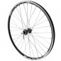 Roue vtt 26" mx220 avant noir double paroi oeillet moy Shimano rm65 disc centerlock noir rayon argent (utilisation v-brake ou