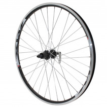 Roue vtt 26" combo arriere noir double paroi oeillet moyeu Shimano acera disc centerlock pour Shimano-Sram 10-9v. noir rayon