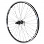 Roue vtt 26" combo arriere noir double paroi oeillet moyeu Shimano acera disc centerlock pour Shimano-Sram 10-9v. noir rayon