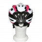 CASQUE VELO ADULTE GES VTT ROCKET ROSE-NOIR-BLANC TAILLE 58-62 AVEC VISIERE ET SYSTEM QUICK LOCK (VENDU EN BOITE)