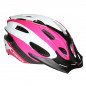 CASQUE VELO ADULTE GES VTT ROCKET ROSE-NOIR-BLANC TAILLE 58-62 AVEC VISIERE ET SYSTEM QUICK LOCK (VENDU EN BOITE)
