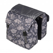 SACOCHE ARRIERE VELO DOUBLE BASIL IMPERMEABLE MAGNOLIA 35L BLACKBERRY FIXATION SANGLES SUR PORTE BAGAGE (43x28x30cm)