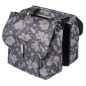 SACOCHE ARRIERE VELO DOUBLE BASIL IMPERMEABLE MAGNOLIA 35L BLACKBERRY FIXATION SANGLES SUR PORTE BAGAGE (43x28x30cm)