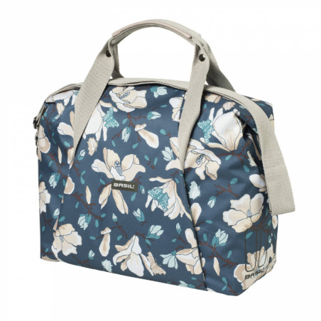 SAC VELO BASIL MAGNOLIA 18L TEAL BLEU FIXATION RAPIDE HOOK-ON SUR PORTE BAGAGE AVANT-ARRIERE (29x16x41cm) AVEC HOUSSE