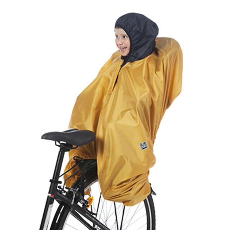 Poncho anti pluie enfant pour porte-bebe arriere tucano opossum summer ocre