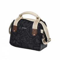 SAC A MAIN VELO BASIL BOHEME NOIR-CREME 8L LIVRE SANS FIXATION CLIP COMPATIBLE FIXATION VAE-E-BIKE BASIL ET KLICKFIX 