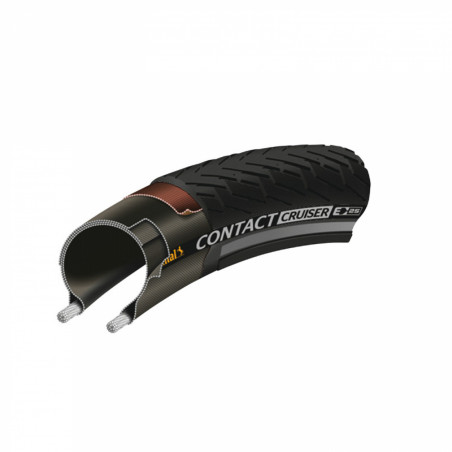 PNEU CITY-VTC-VTT 700 X 47 (29 x 1,75) CONTINENTAL CRUISE CONTACT REFLEX NOIR TR (47-622) (OFFRE SPECIALE) FLANC REFLEX