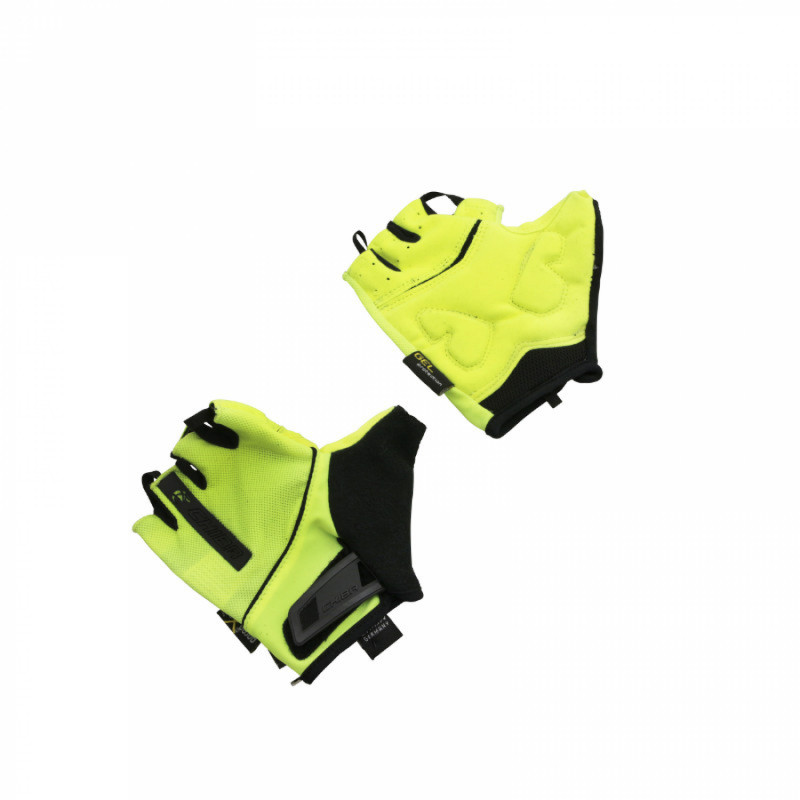 GANTS VELO ADULTE COURT CHIBA STREAM JAUNE FLUO  M (paire)