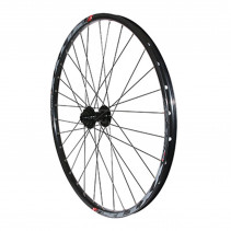 ROUE VTT 27.5" KLIXX ALL MOUNTAIN DISC 6TROUS AVANT NOIR A ROULEMENTS (TUBELESS ET TUBETYPE) 6 TROUS POUR AXE TRAVERSANT