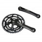 PEDALIER ROUTE STRONGLIGHT 9-10V. IMPACT NOIR 170mm 48-38-28 COMPATIBLE 8V. (AXE CARRE 115mm)