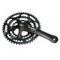 PEDALIER ROUTE STRONGLIGHT 9-10V. IMPACT NOIR 170mm 48-38-28 COMPATIBLE 8V. (AXE CARRE 115mm)