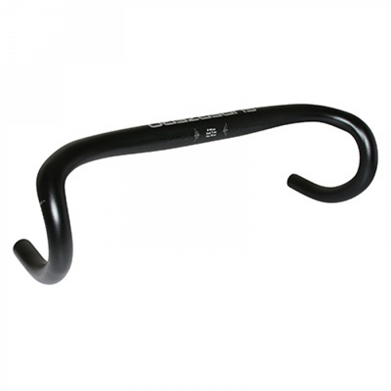 CINTRE ROUTE DEDA SUPERZERO ALU NOIR 31,8 L 46 EXTERIEUR (LOGO ARGENT)