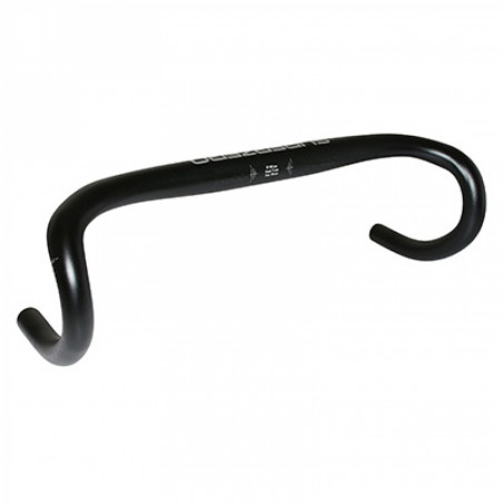 CINTRE ROUTE DEDA SUPERZERO ALU NOIR 31,8 L 46 EXTERIEUR (LOGO ARGENT)