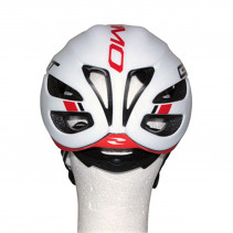 CASQUE VELO ADULTE GIST ROUTE PRIMO BLANC-ROUGE FULL IN-MOLD TAILLE 52-57 REGLAGE MOLETTE 250GRS