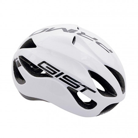 CASQUE VELO ADULTE GIST ROUTE PRIMO BLANC-NOIR FULL IN-MOLD TAILLE 56-62 REGLAGE MOLETTE 250GRS
