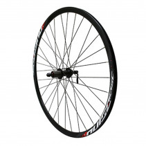 Roue route 700 pulse arriere disc centerlock moyeu bille noir 11-10v. pour cassette Shimano-Sram axe blocage 9-135mm (pour