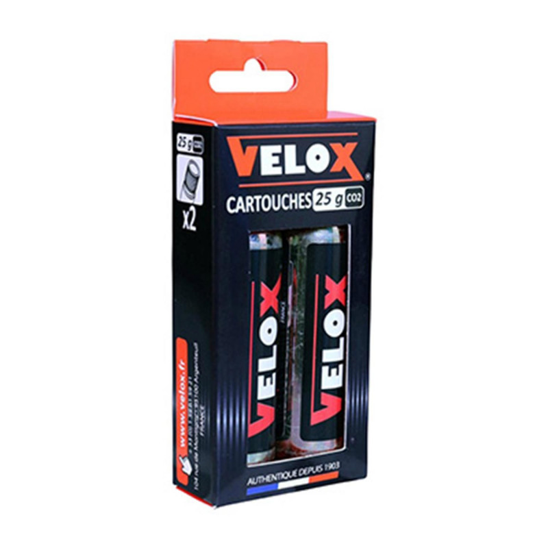 CARTOUCHE CO2 FILETE VELOX 25g (VENDU AU BLISTER DE 2)