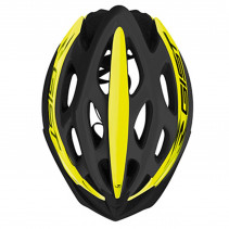CASQUE VELO ADULTE GIST ROUTE-VTT FASTER NOIR-JAUNE FLUO IN-MOLD TAILLE 52-58 REGLAGE MOLETTE 240 g