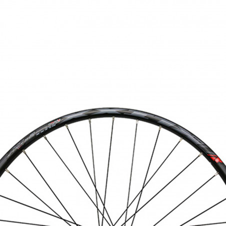 ROUE VTT 27.5" KLIXX BOOST ALL MOUNTAIN DISC 6TROUS AVANT NOIR A ROULEMENTS (TUBELESS ET TUBETYPE) 6 TROUS COMPATIBLE AXE