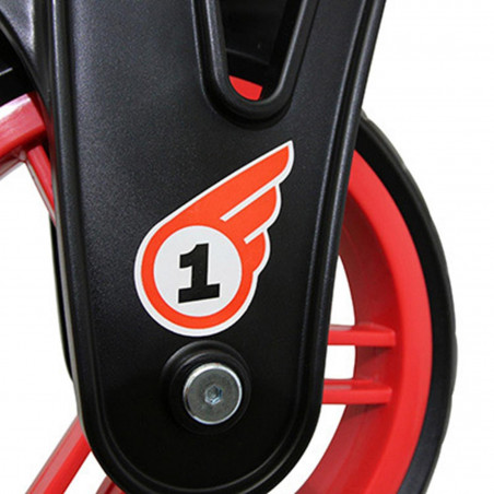 VELO DRAISIENNE 12" POLISPORT OFF ROAD ROUGE-NOIR