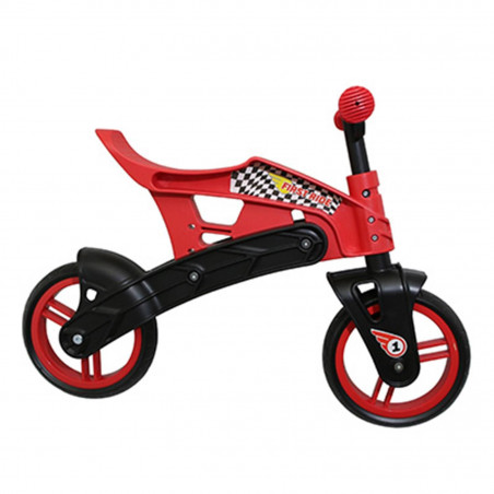 VELO DRAISIENNE 12" POLISPORT OFF ROAD ROUGE-NOIR