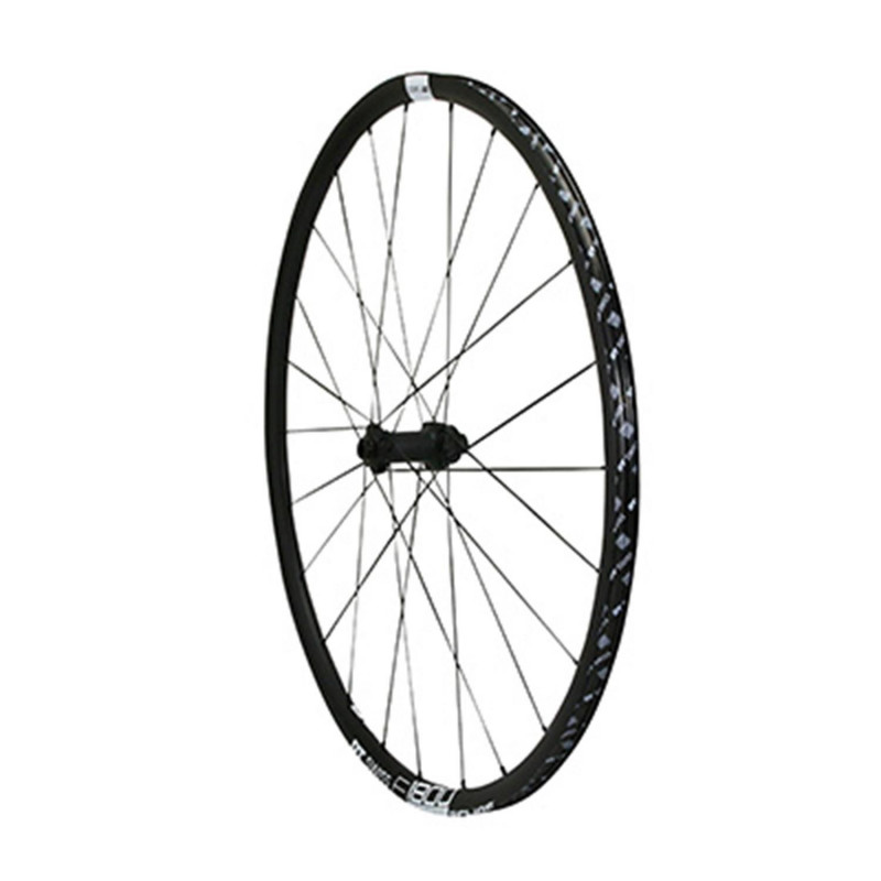 Roue route 700 dt swiss p1800-23 performance spline disc centerlock axe 12-100mm avant noir a pneu 23-25mm (hauteur jante