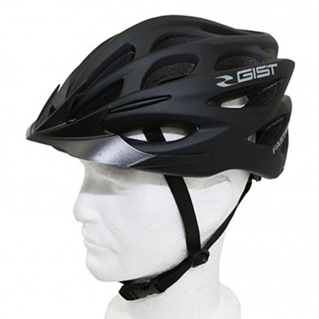 CASQUE VELO ADULTE GIST E-BIKE FASTER URBAN NOIR MAT IN-MOLD TAILLE 52-58 REGLAGE MOLETTE 240GRS