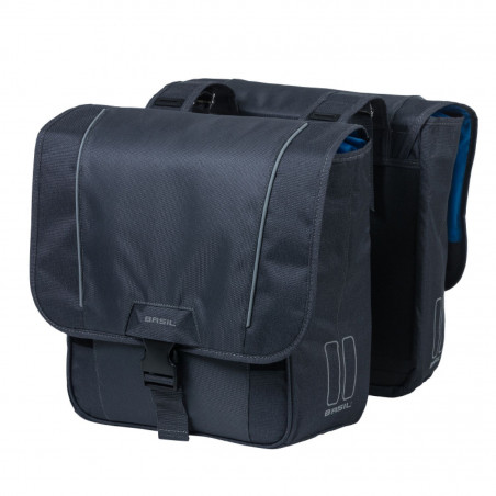 SACOCHE ARRIERE VELO DOUBLE BASIL SPORT DESIGN 32L GRIS GRAPHITE 100% WATERPROOF