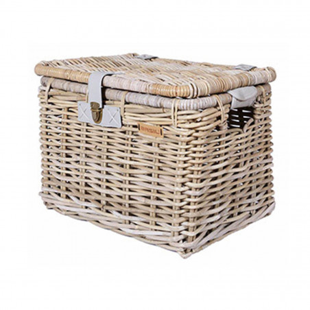 PANIER AVANT-ARRIERE BASIL DENTON M OSIER GREY AVEC RABAT (41x29x25cm) (SANS FIXATION)