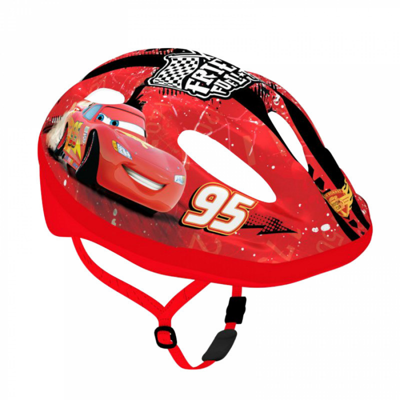 CASQUE VELO ENFANT DISNEY V2 CARS ROUGE AVEC MOLETTE REGLAGE TAILLE 52-56 (VENDU SUR CARTE)