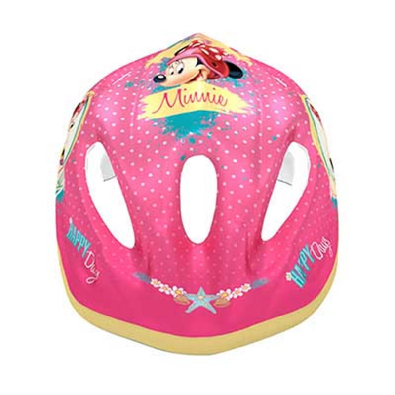 CASQUE VELO ENFANT DISNEY V2 MINNIE ROSE AVEC MOLETTE REGLAGE TAILLE 52-56 (VENDU SUR CARTE)