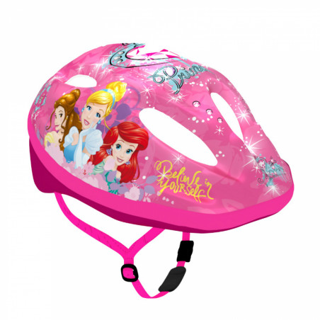 CASQUE VELO ENFANT DISNEY V2 PRINCESSE ROSE AVEC MOLETTE REGLAGE TAILLE 52-56 (VENDU SUR CARTE)