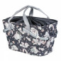 PANIER ARRIERE TOILE BASIL 2DAY MAGNOLIA PASTEL POWDERS AVEC ANSE FIXATION CLIP AUTOMATIQUE SUR PORTE BAGAGE SPECIFIQUE MIK