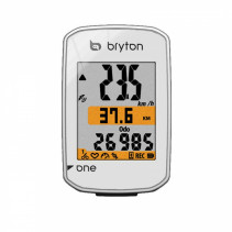 COMPTEUR BRYTON GPS RIDER ONE E BLANC 20 FONCTIONS GPS-VITESSE-DISTANCE-TEMPS-(CADENCE ET CARDIO EN OPTION)