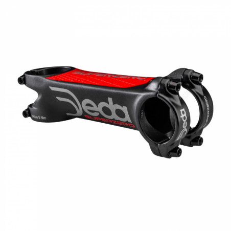POTENCE ROUTE DEDA SUPERZERO NOIR ANGLE DECO ROUGE 8° 31,8 L100mm 135g.