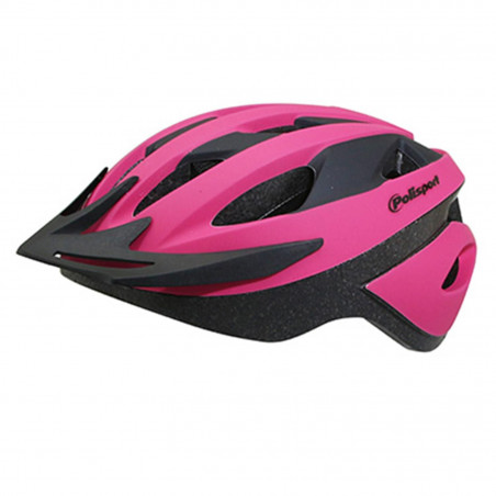 CASQUE VELO ROUTE-VTT POLISPORT SPORT RIDE ROSE TAILLE 54-58 AVEC VISIERE ET SYSTEM EASY DIAL (VENDU SUR CARTE)