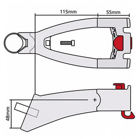 FIXATION KLICKFIX UNIVERSELLE POUR TIGE DE SELLE POUR DIAMETRE 25-32