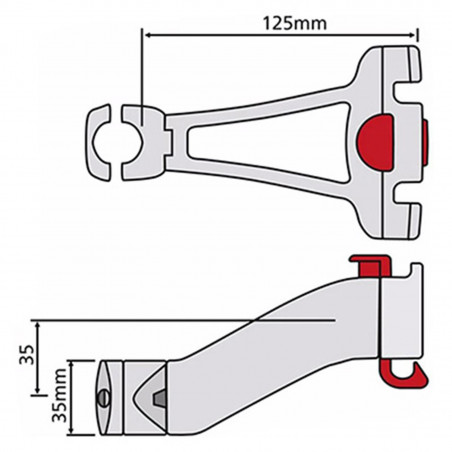 FIXATION KLICKFIX UNIVERSELLE POUR POTENCE A PLONGEUR POUR DIAMETRE 22,2 ET 25,4 AVEC ANTIVOL