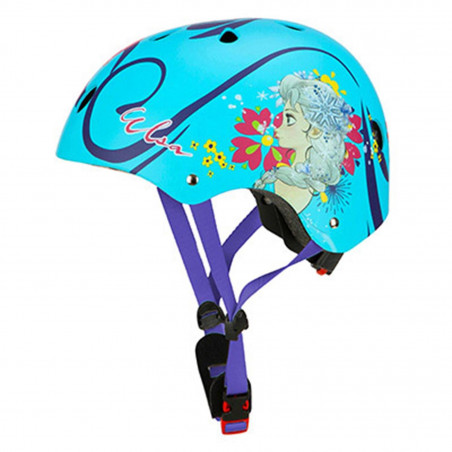 CASQUE VELO ENFANT DISNEY V3 FROZEN BLEU AVEC MOLETTE REGLAGE TAILLE 54-58 (VENDU SUR CARTE)