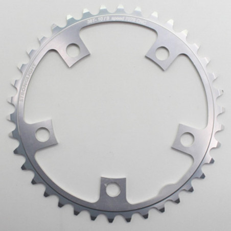 PLATEAU ROUTE 5BRA D.110 STRONGLIGHT 38DTS INTERIEUR ARGENT ALU 7075 TYPE SHIMANO 9-10V.