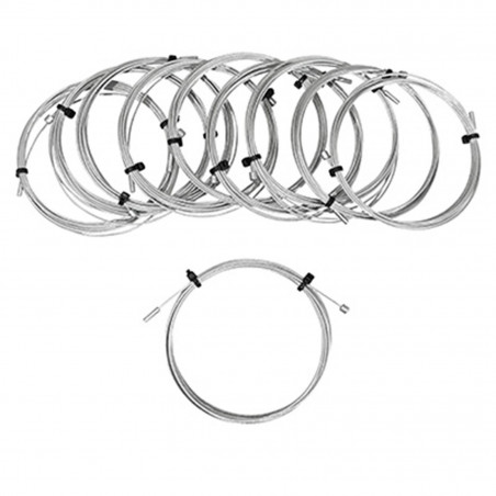 CABLE DE DERAILLEUR P2R POUR SHIMANO ET ADAPTABLE 1,2mm  2,10M (SACHET DE 10 CABLES)