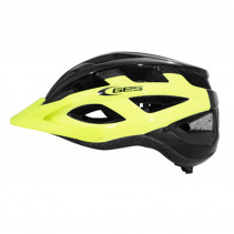 CASQUE VELO ADULTE GES CITY VARIK JAUNE-NOIR TAILLE 58-62 AVEC VISIERE ET SYSTEM FIT LOCK (VENDU EN BOITE)