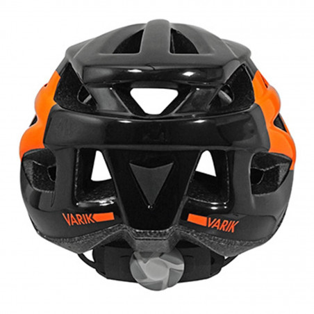 CASQUE VELO ADULTE GES CITY VARIK ORANGE-NOIR TAILLE 54-58 AVEC VISIERE ET SYSTEM FIT LOCK (VENDU EN BOITE)